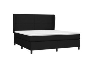 8720287416999 - Jinlefu - Boxspringbett mit Matratze Schwarz 180x200 cm Stoff vidaXL