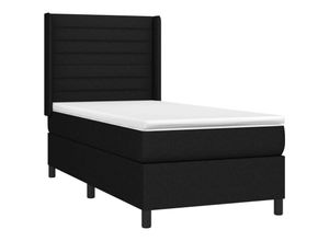 8720287332640 - Bonnevie - BoxspringbettSchlafzimmerbett mit Matratze Schwarz 100x200 cm Stoff vidaXL47421