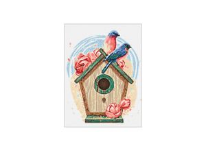 4630103946842 - Diamantenstickerei-Set Vogelhaus 30 x 40 cm 4630103946842 - Diamantenstickerei-Set Vogelhaus 30 x 40 cm