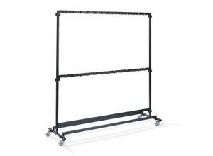 8719979473501 - Garderobe groß mit 104 Haken - aus Stahl in Hammerit - mobil und demontierbar - erweiterbar - 192x60x200cm (LxBxH) - Essentials