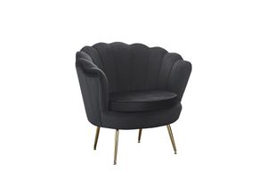 4059865706851 - Muschelsessel Samt Schwarz Relaxsessel Polstersessel Ohrensessel Loungesessel 4059865706851 - Muschelsessel Samt Schwarz Relaxsessel Polstersessel Ohrensessel Loungesessel