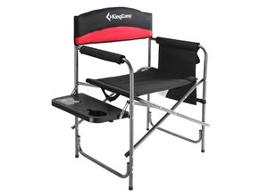 6927194783318 - KINGCAMP Regie Stuhl XL Director Camping Falt Klapp Sessel Armlehne Tisch 180 kg