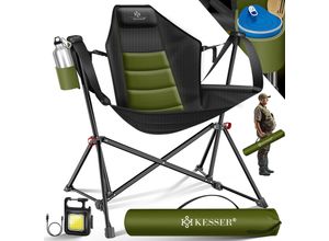 4255598332842 - KESSER® Campingstuhl faltbar bis 160 kg Angelstuhl Faltstuhl Klappstuhl Gepolstert mit Armlehnen Campinglicht und Getränkehalter + Tasche mit hoher Rückenlehne Strandstuhl mit Wippfunktion 4255598332842 - KESSER® Campingstuhl faltbar bis 160 kg Angelstuhl Faltstuhl Klappstuhl Gepolstert mit Armlehnen Campinglicht und Getränkehalter + Tasche mit hoher Rückenlehne Strandstuhl mit Wippfunktion