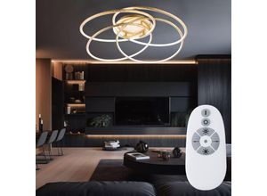 9007371347582 - - led Decken Leuchte gold Ring Design Tages Licht cct Fernbedienung alu Lampe dimmbar