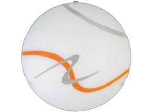 5998250318158 - 1815 Deckenleuchte Soley aus Metall  Kunststoff Glas weiß  orange Ø30cm - Rabalux