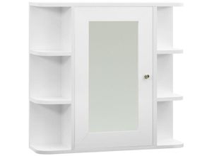 8720286109564 - Bonnevie - Bad-Spiegelschrank Weiß 66x17x63 cm mdf vidaXL