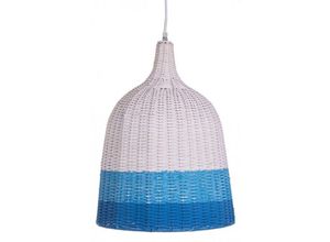 8055303686965 - Iperbriko - 2x Deckenleuchte Sky Rattan blau-hellblau D37x52h