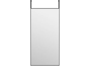 8720286344880 - Bonnevie - Türspiegel Schwarz 40x80 cm Glas und Aluminium vidaXL52417