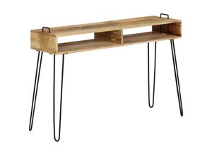 8718475594659 - Bonnevie - KonsolentischFlurtisch Mangoholz Massiv 115 x 35 x 76 cm vidaXL