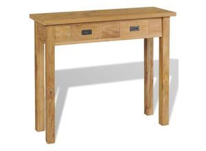 8718475558606 - Bonnevie - KonsolentischFlurtisch Massivholz Teak 90x30x80 cm vidaXL