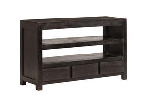 8718475603269 - TV-Schrank，TV-Möbel Akazienholz Massiv 90x30x55 cm Dunkelbraun vidaXL