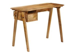 8718475602958 - Bonnevie - ComputertischSchreibtisch 110x50x76 cm Mango Massivholz vidaXL