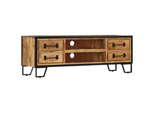 8718475741558 - Bonnevie - TV-Regal Fernsehschrank mit Schubladen 120 x 30 x 40 cm Massivholz Mango vidaXL