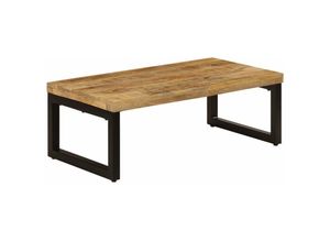 8718475741497 - Bonnevie - Couchtische Kaffeetisch 100x50x35 cm Mango Massivholz und Stahl vidaXL