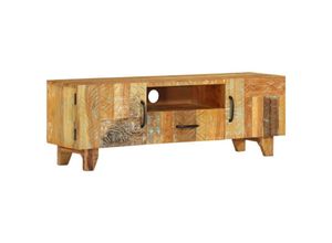 8719883570457 - Bonnevie - TV-SchrankTV-Möbel Handgeschnitzt 120x30x40 cm Altholz Massiv vidaXL