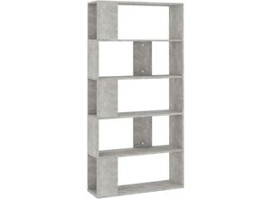 8719883672649 - Bonnevie - Bücherregal RaumteilerBücherschrank Betongrau 80x24x159 cm Holzwerkstoff vidaXL