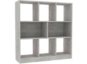 8719883673363 - Bonnevie - BücherregalStandregal Betongrau 975x295x100 cm Holzwerkstoff vidaXL