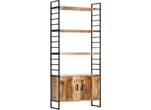 8719883711874 - Vidaxl - Bücherregal 4 Ebenen 80x30x180 cm Raues Mangoholz Braun