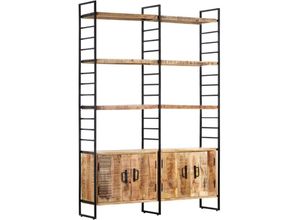 8719883711836 - Vidaxl - Bücherregal 4 Ebenen 124x30x180 cm Raues Mangoholz Braun