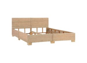 8719883590509 - Bonnevie - Bettrahmen Handgewebt Echtes Rattan 160×200 cm vidaXL554079