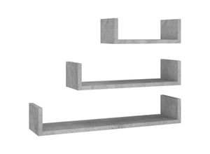 8719883673639 - Bonnevie - Wandregal Wandboard 3 Stk Betongrau Holzwerkstoff vidaXL