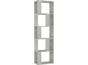 8719883672731 - Bonnevie - Bücherregal RaumteilerBücherschrank Betongrau 45x24x159 cm Holzwerkstoff vidaXL