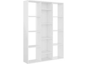 8719883738444 - Bonnevie - Raumteiler BücherregalStandregal Hochglanz-Weiß 100x24x140 cm vidaXL