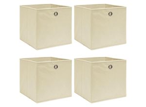 8719883891262 - Bonnevie - 4 Stk AufbewahrungsboxenWerkzeugaufbewahrung Creme 32x32x32 cm Stoff vidaXL