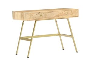 8719883818481 - Bonnevie - ComputertischSchreibtisch mit Schubladen 100x55x75 cm Massivholz Mango vidaXL