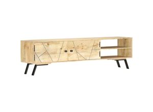 8719883818504 - Bonnevie - TV-SchrankTV-Möbel 140 x 30 x 40 cm Massivholz Mango vidaXL