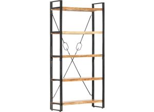 8719883826882 - Bonnevie - BücherregalStandregal 5 Fächer 90 x 30 x 180 cm Massivholz Akazie vidaXL