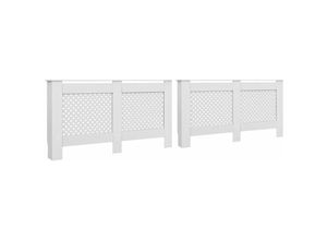 8719883868585 - Heizkörperverkleidungen 2 Stk Heizungsverkleidung Weiß 152 x 19 x 815 cm MDF vidaXL