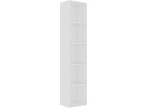 8719883869476 - Bonnevie - BücherregalStandregal Weiß 40x30x189 cm Holzwerkstoff vidaXL