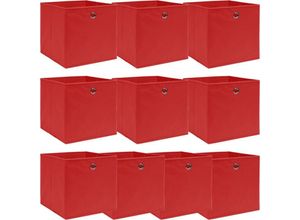 8719883891323 - Bonnevie - 10 Stk AufbewahrungsboxenWerkzeugaufbewahrung Rot 32×32×32 cm Stoff vidaXL