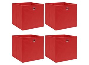 8719883891309 - Bonnevie - 4 Stk AufbewahrungsboxenWerkzeugaufbewahrung Rot 32×32×32 cm Stoff vidaXL