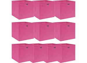 8719883891163 - Bonnevie - 10 Stk AufbewahrungsboxenWerkzeugaufbewahrung Rosa 32×32×32 cm Stoff vidaXL