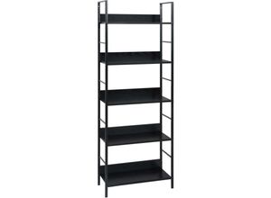 8719883890623 - Bonnevie - BücherregalStandregal 5 Regalböden Schwarz 60x276x1585 cm Holzwerkstoff vidaXL