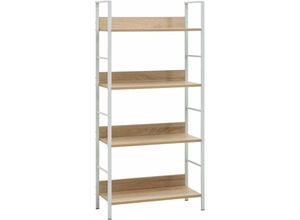 8719883890616 - Bonnevie - BücherregalStandregal 4 Regalböden Eiche 60×276×1245 cm Holzwerkstoff vidaXL