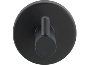 4008838294444 - Wandhaken Uno Bosio Black matt Edelstahl rostfrei Schwarz Edelstahl rostfrei matt - schwarz - Wenko