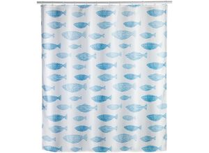 4008838273777 - Anti-Schimmel Duschvorhang Aquamarin Textil (Polyester) 180 x 200 cm waschbar Mehrfarbig Polyester mehrfarbig - mehrfarbig - Wenko