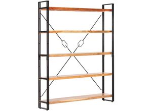 8719883826875 - Bonnevie - BücherregalStandregal 5 Fächer 140x30x180 cm Akazie Massivholz vidaXL