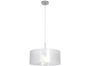 8712746118155 - Sienna Lighting - Sienna Sparkled Light Zylindrische Pendel-Deckenleuchte Stahl gebürstet Stoff Sizoflor