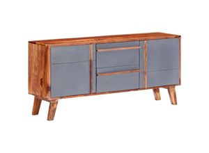 8719883865768 - Sideboard Grau 120x30x55 cm Massivholz Vidaxl