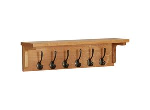 8720286006931 - Bonnevie - Wandgarderobe 60x16x16 cm Massivholz Eiche vidaXL64857