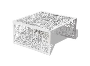 8718475950936 - Vidaxl - Couchtisch Silbern Geometrisches Lochmuster Aluminium