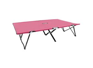 8720286073032 - vidaXL Klappbare Sonnenliege für 2 Personen Rosa Stahl