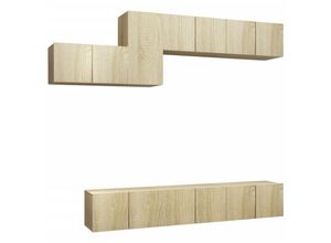 8720286573372 - Bonnevie - 7-tlg TV-Schrank-SetTV-Möbel Sonoma-Eiche Holzwerkstoff vidaXL