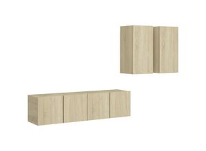 8720286572931 - Bonnevie - 4-tlg TV-Schrank-SetTV-MöbelTV-Möbel Sonoma-Eiche Holzwerkstoff vidaXL