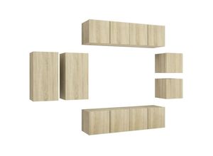 8720286573129 - Bonnevie - 8-tlg TV-Schrank-SetTV-Möbel Sonoma-Eiche Holzwerkstoff vidaXL