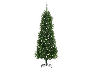 8720286498163 - Bonnevie - Künstlicher WeihnachtsbaumKunstbaum mit LEDs & Kugeln 240 cm Grün vidaXL